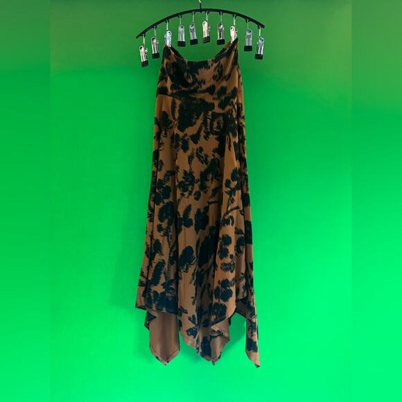 Bryn Walker Jersey Floral Wide Waistband A-Line Hem Pull-On Skirt XXS - Picture 3 of 6